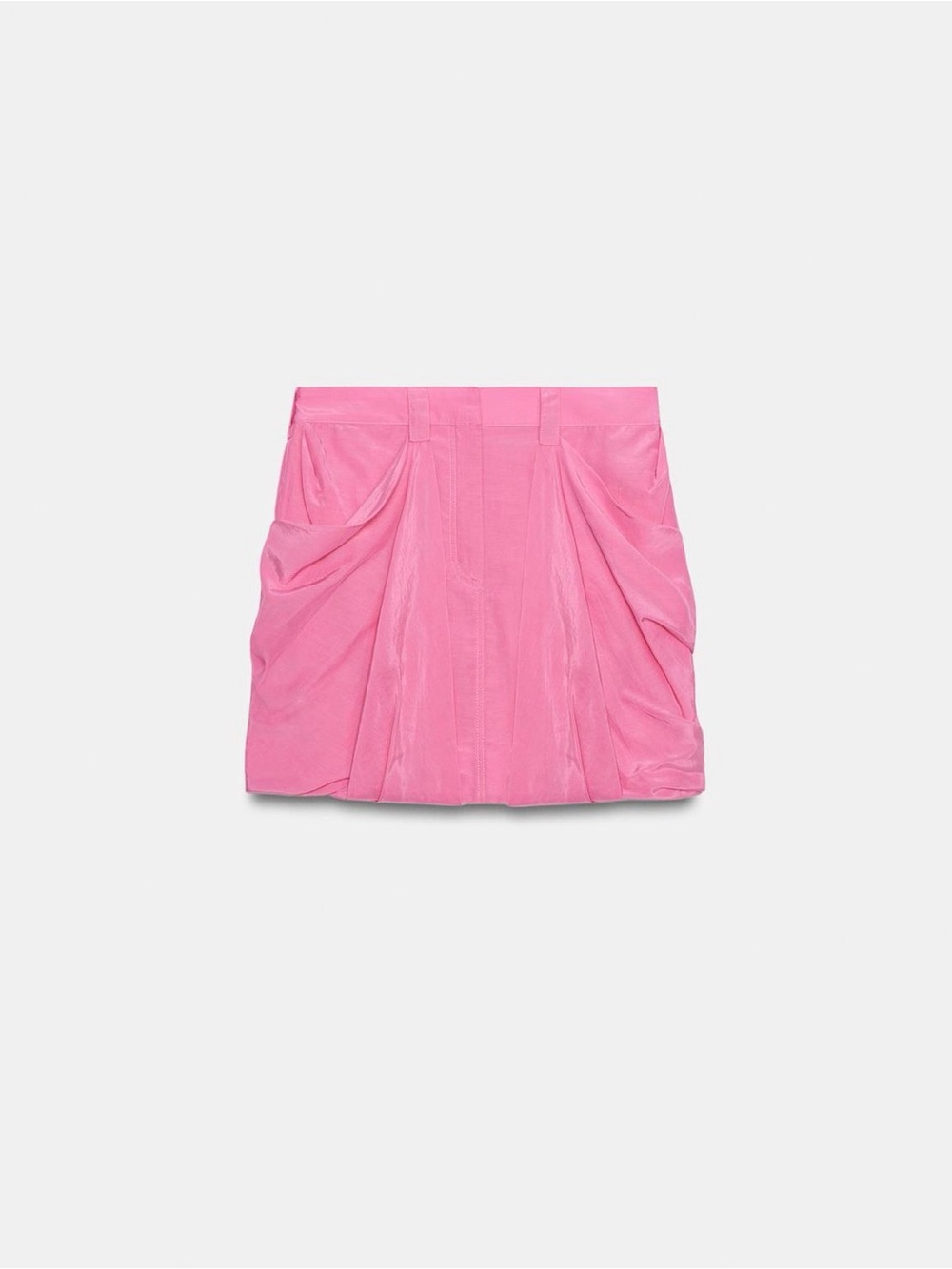 Zara Bubblegum Pink Draped Mini Skirt